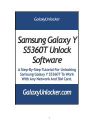 Samsung Galaxy Y S5360T Unlock Software - GalaxyUnlocker