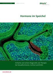 Hormone im Speichel - biovisÂ´ Diagnostik MVZ GmbH