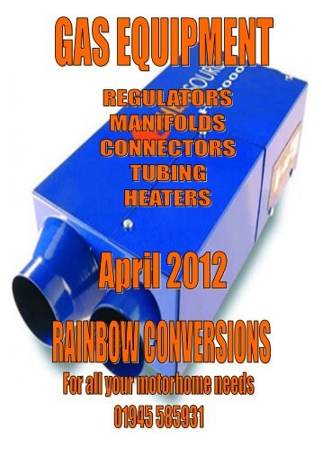 Oct 2012 Gas Equipment - Rainbow Conversions Ltd