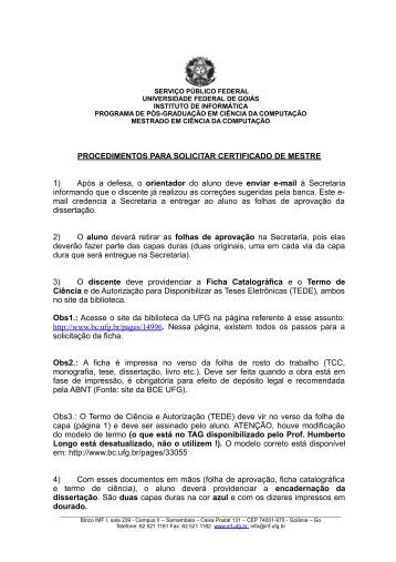 Carta de recomendação - mestrado - Instituto de 