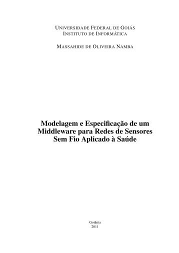 Modelagem e Especificação de um Middleware para Redes de ...