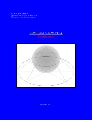 COMPLEX GEOMETRY Course notes