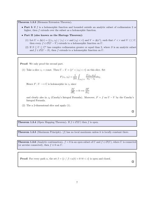 COMPLEX GEOMETRY Course notes