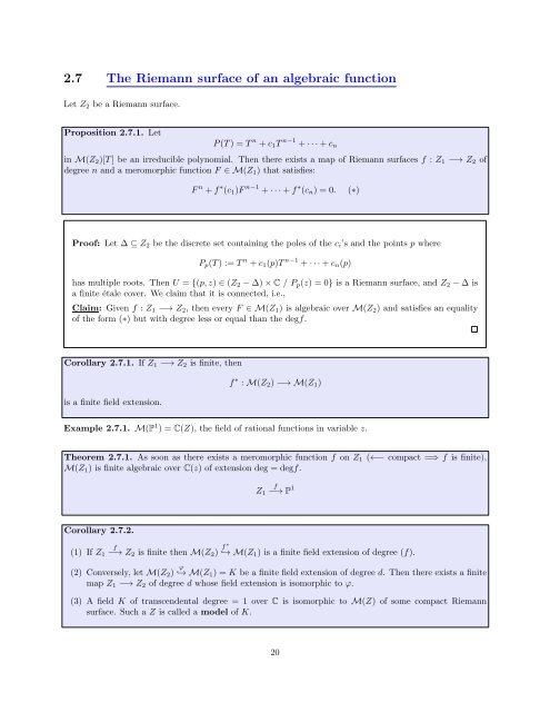 COMPLEX GEOMETRY Course notes