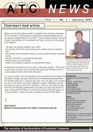 ATC News, Winter 2002 - Association of Translation Companies