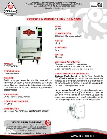 freidora perfect fry dsa 5700 [50001008] - Citalsa