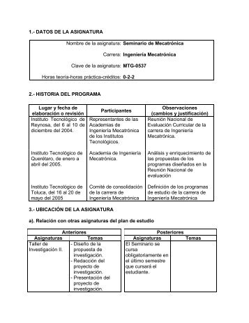 Seminario de Mecatronica.pdf - Instituto TecnolÃ³gico Superior de ...