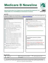 Medicare Part B Newsline April 2012 - Cahaba GBA