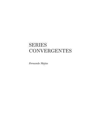 SERIES CONVERGENTES