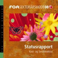 SektorÃ¥rsmÃ¸de 2008 Kost-Service - Statusrapport - FOA