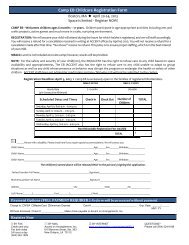 Camp EB Childcare Registration Form - Experimental Biology