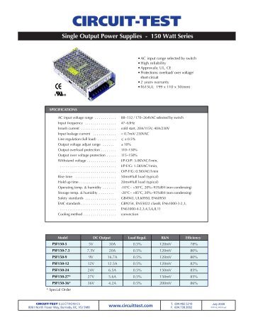 Download Specifications (PDF) - Circuit Test Electronics