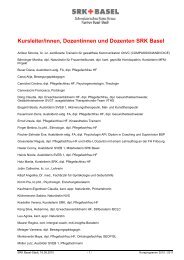 Kursleiter/innen, Dozentinnen und Dozenten SRK Basel