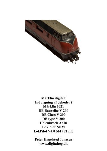 MÃ¤rklin 3021 DB V200 - Digital tog og digital modeljernbane