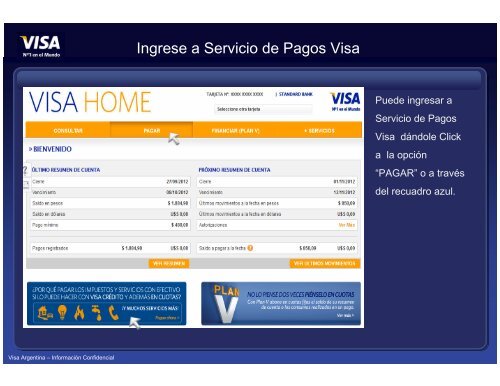 Instructivo: Servicio de Pagos Visa