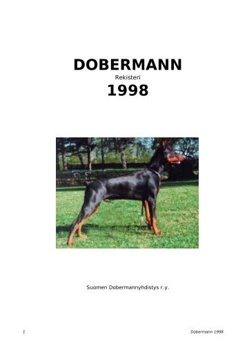 Rekisteri 1998 - Suomen Dobermannyhdistys