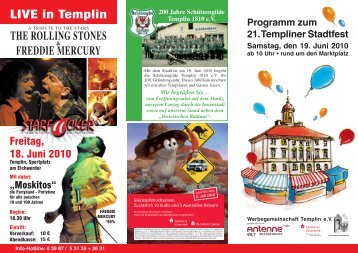 Programm zum 21. Templiner Stadtfest - Multikulturelles Centrum ...