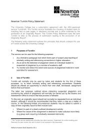 Turnitin Policy - Newman University College