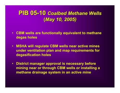 Oil, Gas and CBM Wells Near Coal Mines - Office of Fossil Energy