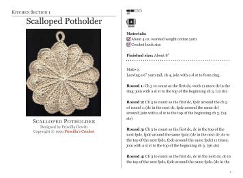Scalloped Potholder - Priscilla's Crochet