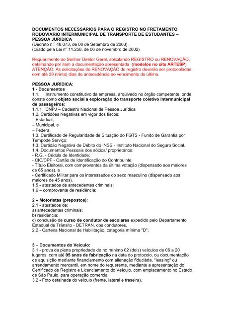 relação de documentos pessoa jurídica.pdf - Artesp