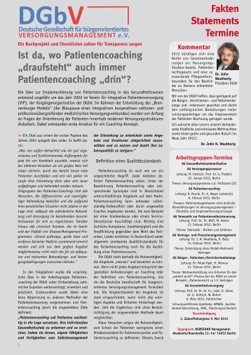 Ist da, wo Patientencoaching - Monitor Versorgungsforschung