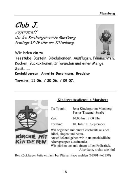 MÃ¤nnerkreis Bredelar - Evangelische Kirchengemeinde Marsberg