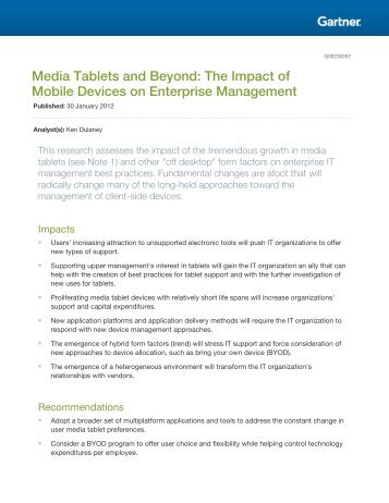 Media Tablets and Beyond: The Impact of Mobile Devices on ...