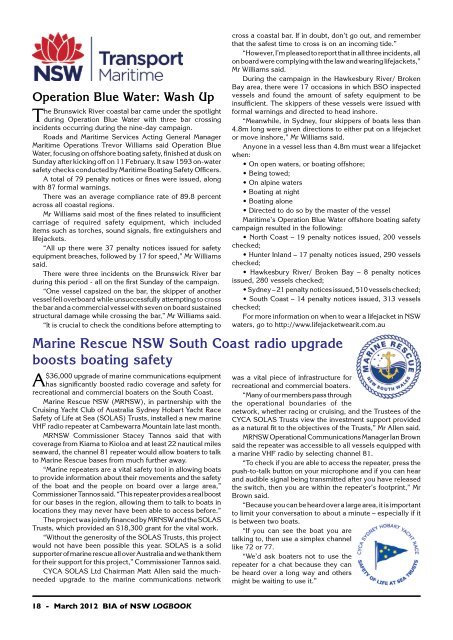 March 2012 - Boating Industry Association of NSW