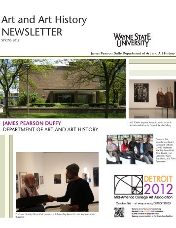 Art and Art History NEWSLETTER - Department of Art and Art History