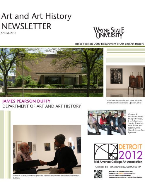 Art and Art History NEWSLETTER - Department of Art and Art History