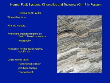 Normal Fault Systems - University of Colorado Boulder