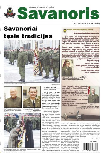 Savanoriai tÄsia tradicijas - KraÅ¡to apsaugos ministerija