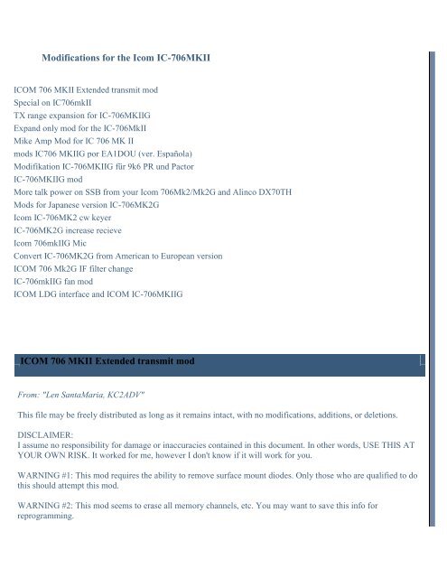 ICOM IC-706MKⅡG 動作品 RigPix Database - Icom - IC-706MKII