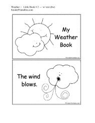 Weather Little Book w - Kinder Printables