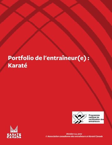 Portfolio de l'entraÃ®neur(e) : KaratÃ© - Karate Canada