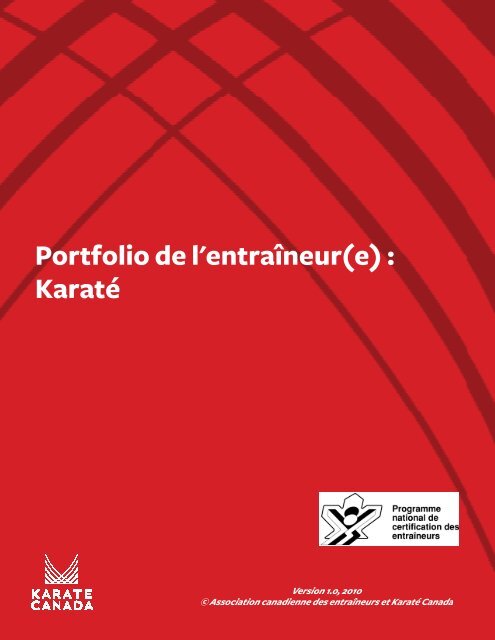 Portfolio de l'entraÃ®neur(e) : KaratÃ© - Karate Canada