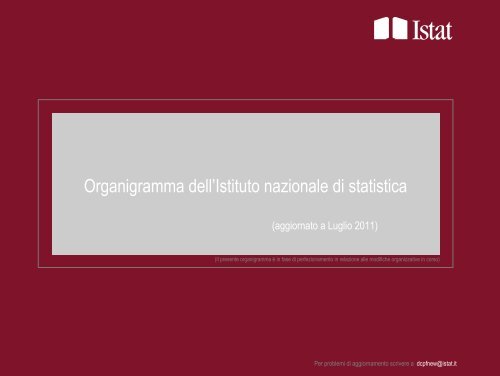 Organigramma dell'Istituto nazionale di statistica - Istat.it