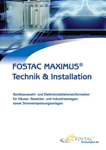 FOSTAC MAXIMUS® Technik & Installation ... - electroncentrum