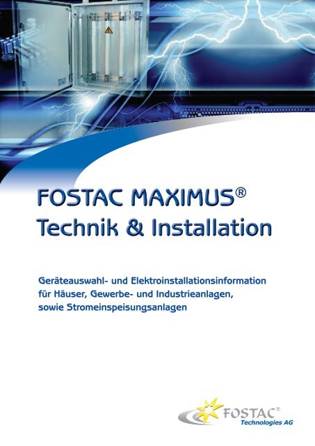 FOSTAC MAXIMUS® Technik & Installation ... - electroncentrum