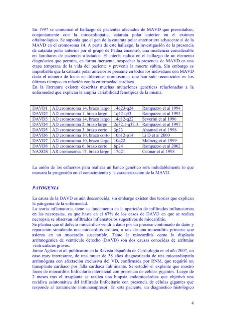 Displasia arritmogÃ©nica del ventrÃ­culo derecho - cardiomil.com.uy