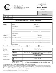 Application for Rental Dwelling License - City of Crystal