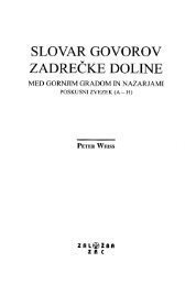 Slovar govorov ZadreÄke doline med Gornjim Gradom ... - ZRC SAZU