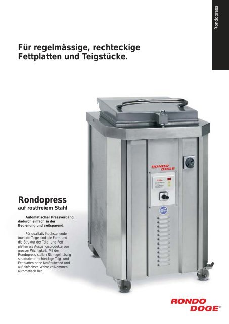 Rondopress neu (d) (Page 1) - RONDO Burgdorf AG