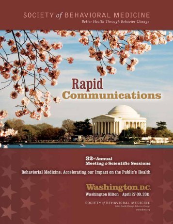 Rapid Communications Handout - Society of Behavioral Medicine