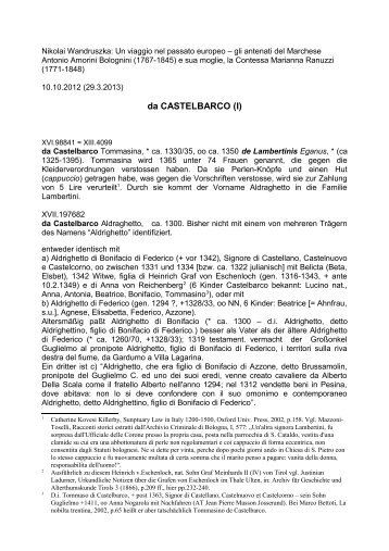 da CASTELBARCO (I) - Wandruszka Genealogie