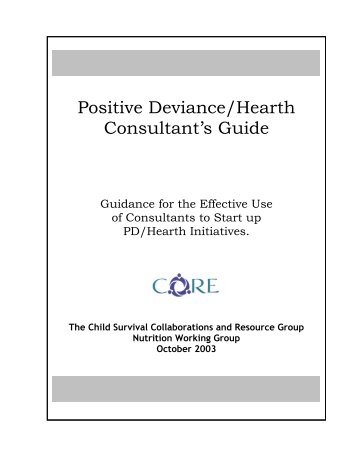 PD/HEARTH CONSULTANT'S GUIDE - CORE Group