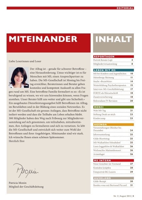 Download (pdf) - Schweizerische Multiple Sklerose Gesellschaft