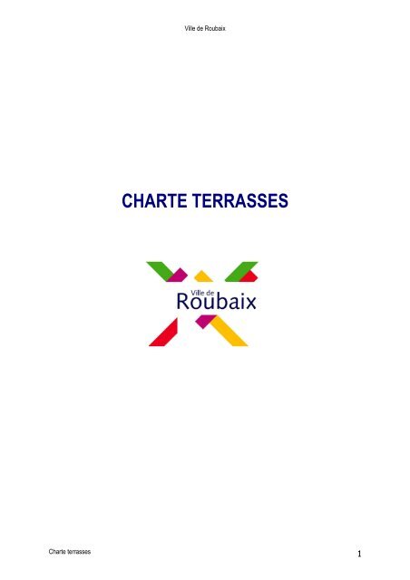 CHARTE TERRASSES - Ville de Roubaix