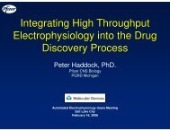 1 Integrating High Throughput Electrophysiology into the Drug ...